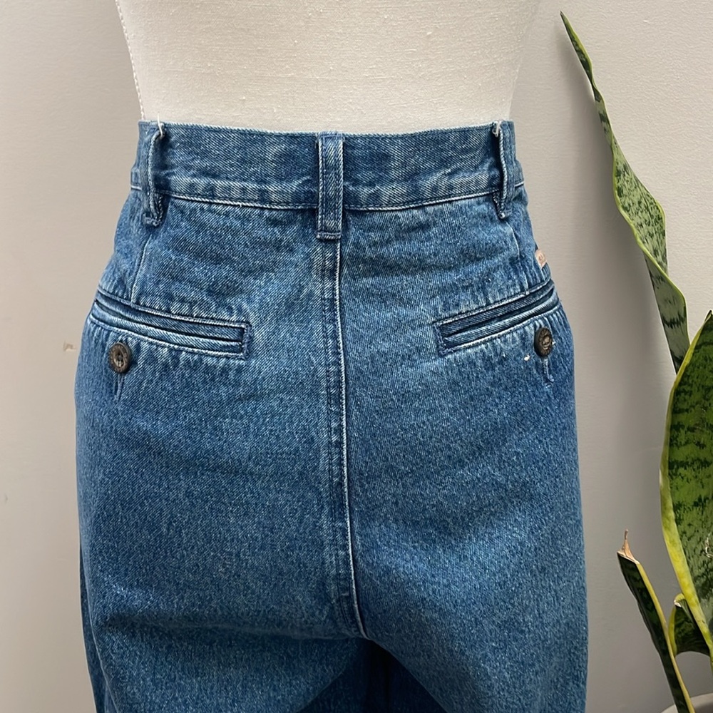 Wide Leg Denim Pants in Blue - Picture 4 of 5